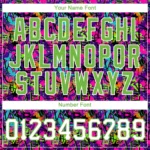Custom Graffiti Pattern White-Neon Green 3D Authentic Baseball Jersey - Image 4