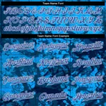 Custom Graffiti Pattern Royal-White 3D Authentic Baseball Jersey - Image 3