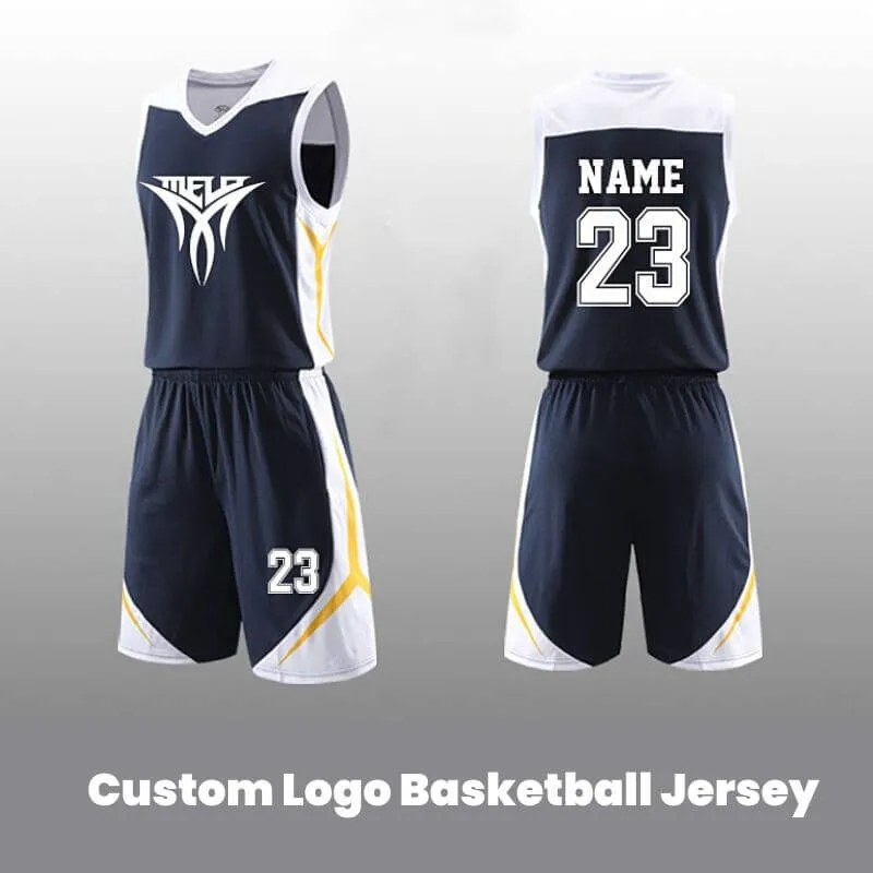 076d31c6622d075b95bedd80e30aab65ae2af697ed9a6d7c3f155b4bc672ff22.webp Custom Navy Basketball Uniform Sets with Logo Name Number - Image 1