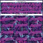 Custom Graffiti Pattern Purple-Pink 3D Creative Geometric Figures And Dots Authentic Baseball Jersey - Image 3