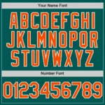 Custom Midnight Green Orange-White Performance Vapor Golf Polo Shirt - Image 5