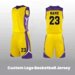 Custom Yellow Purple Basketball Team New Jerseys