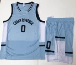 Customized Sky Blue Youth Basketball Jerseys and Uniforms - Image 2