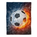 Soccer Blanket. Water And Fire Soccer Lover - Image 2