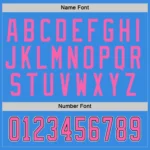 Custom Powder Blue Pink-Black Hockey Jersey - Image 3