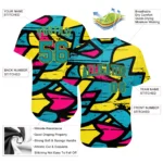 Custom 3D Pattern Design Abstract Graffiti Authentic Baseball Jersey - Image 2