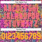 Custom Graffiti Pattern Gold-Pink 3D Colorful Leopard Authentic Baseball Jersey - Image 4