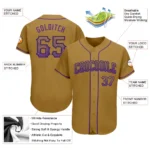 Custom Old Gold Purple-Black Authentic Drift Fashion Baseball Jersey - Image 2