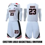 Bulk Blank Black White Basketball Uniform For Youth