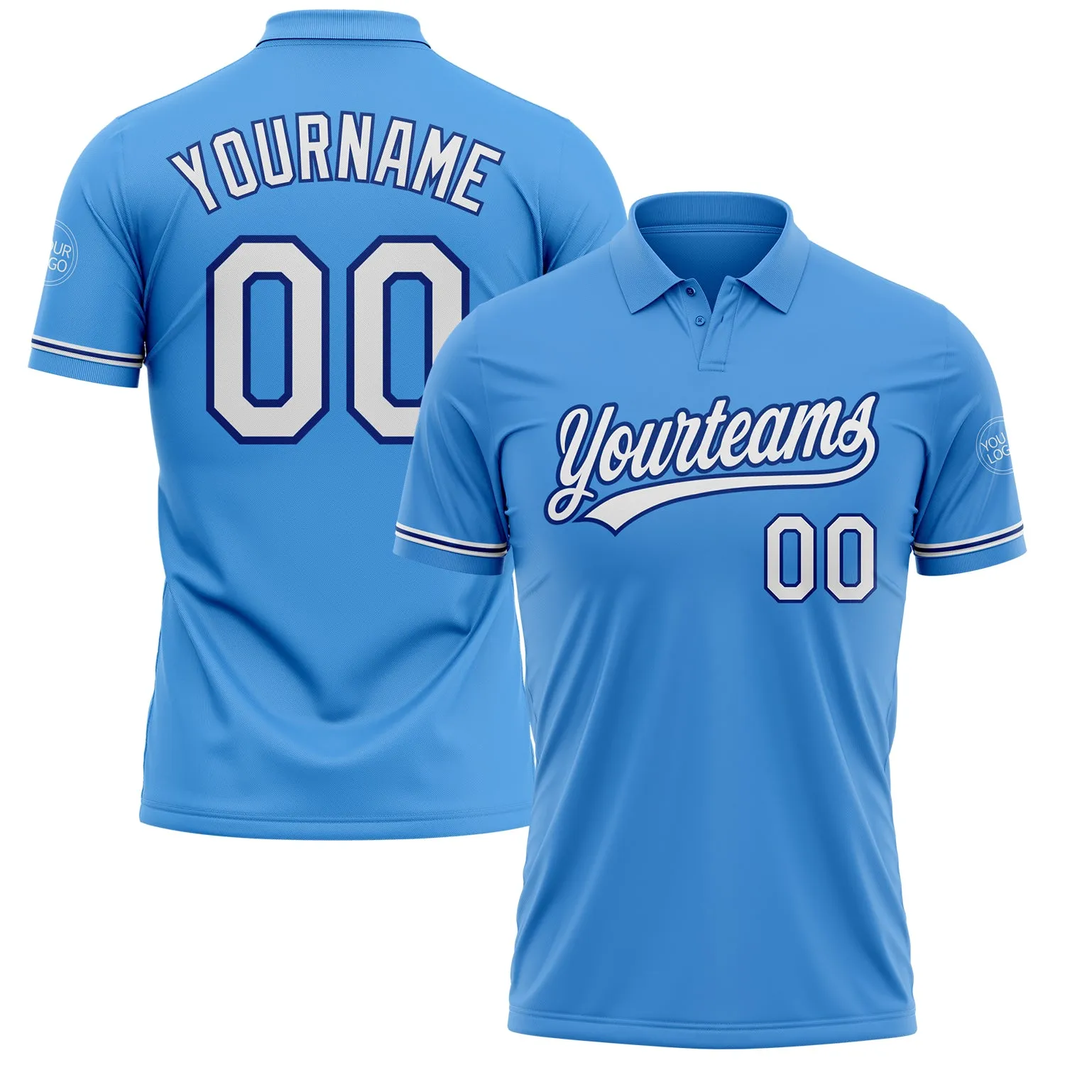 35de63c43e5e15d756d6ccbb55f3cd7608874941edc176bb56ba965920d7d78e.webp Custom Powder Blue White-Royal Performance Vapor Golf Polo Shirt - Image 1