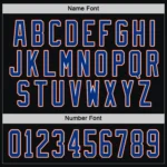 Custom Black Royal White-Orange Hockey Jersey - Image 4