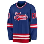 Custom Royal Red-White Hockey Jersey - Image 2