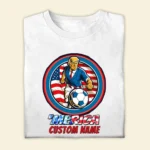 4th Of July Soccer Shirt - Merica - 4th Of July Party Gifts For Soccer Lover - Custom Name