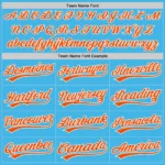 Custom Sky Blue Orange-White Performance Vapor Golf Polo Shirt - Image 4