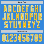Custom Powder Blue Gold-White Hockey Jersey - Image 4