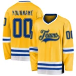 Custom Gold Royal-White So Cool Hockey Jersey
