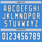 Custom Powder Blue White-Black Hockey Jersey - Image 3