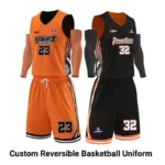 Custom Basketball Jersey Reversible Uniform Black/Orange
