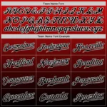 Custom Red Black-White Authentic Fade Fashion Baseball Jersey - Image 4