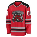 Custom Red White-Black Hockey Jersey - Image 2