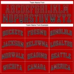 Custom Red Black-Gray Authentic Drift Fashion Baseball Jersey - Image 3