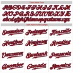 Custom White Navy Pinstripe Red-Navy Authentic Baseball Jersey - Image 3