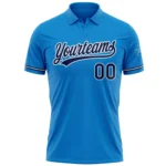 Custom Blue Navy-White Performance Vapor Golf Polo Shirt - Image 2