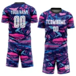 Custom Figure White-Pink Sublimation Soccer Uniform Jersey - Image 2