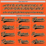 Custom Orange Black-Cream Hockey Jersey - Image 4
