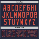 Custom Navy Navy-Orange Hockey Jersey - Image 3