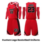 Bulk Buy Custom Red Basketball Uniform For Youth