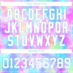 Custom Tie Dye White-Light Blue 3D Watercolor Gradient Authentic Baseball Jersey - Image 4