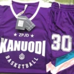 Custom Navy Basketball Uniform Sets with Logo Name Number - Image 8