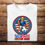 4th Of July Soccer Shirt - Merica - 4th Of July Party Gifts For Soccer Lover - Custom Name - Image 2