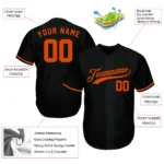 Customize Baseball Jersey - Gifts For Baseball Fan - Black Orange - Fathers Day Gifts For Baseball Dads - Image 2