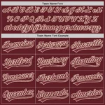 Custom Burgundy Cream Performance Vapor Golf Polo Shirt - Image 4