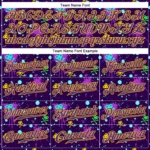 Custom Graffiti Pattern Royal-Old Gold 3D Authentic Baseball Jersey - Image 3
