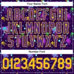 Custom Graffiti Pattern Royal-Old Gold 3D Authentic Baseball Jersey - Image 4