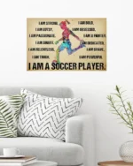 Gift For Soccer Landscape Canvas I Am A Soccer Player Girl Lovers Birthday Gift Home Decor Wall Art Visual Art