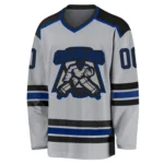 Custom Gray Black-Royal Hockey Jersey - Image 2