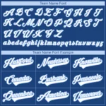 Custom Blue White Baseball Jersey - Image 3