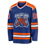 Custom Royal Orange-White So Cool Hockey Jersey - Image 2