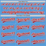 Custom Powder Blue Red-White Performance Vapor Golf Polo Shirt - Image 4