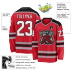 Custom Red White-Black Hockey Jersey - Image 3