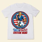 4th Of July Soccer Shirt - Merica - 4th Of July Party Gifts For Soccer Lover - Custom Name - Image 3