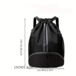 Basketball Drawstring Backpack with Wet Proof Pocket - Image 5