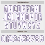 Custom White White-Purple Authentic Fade Fashion Baseball Jersey - Image 3