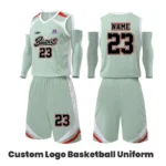 Sage Green Custom Basketball Jerseys Any Name Number Team Logo