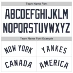 Custom White Navy Pinstripe Navy Baseball Jersey - Image 4