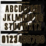 Custom Graffiti Pattern Black-Old Gold Sublimation Soccer Uniform Jersey - Image 5